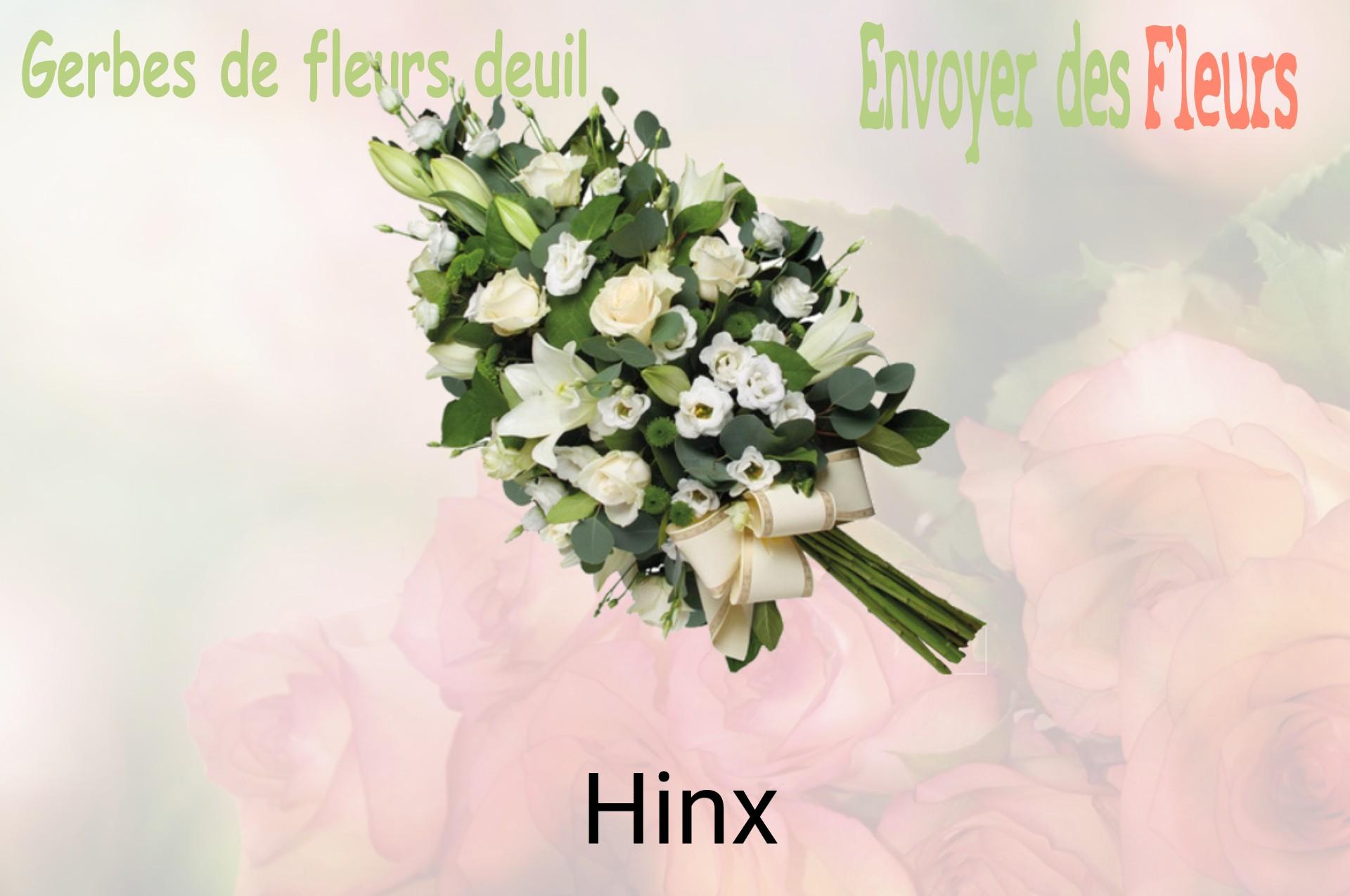 Gerbe de fleurs de deuil livrée à Hinx